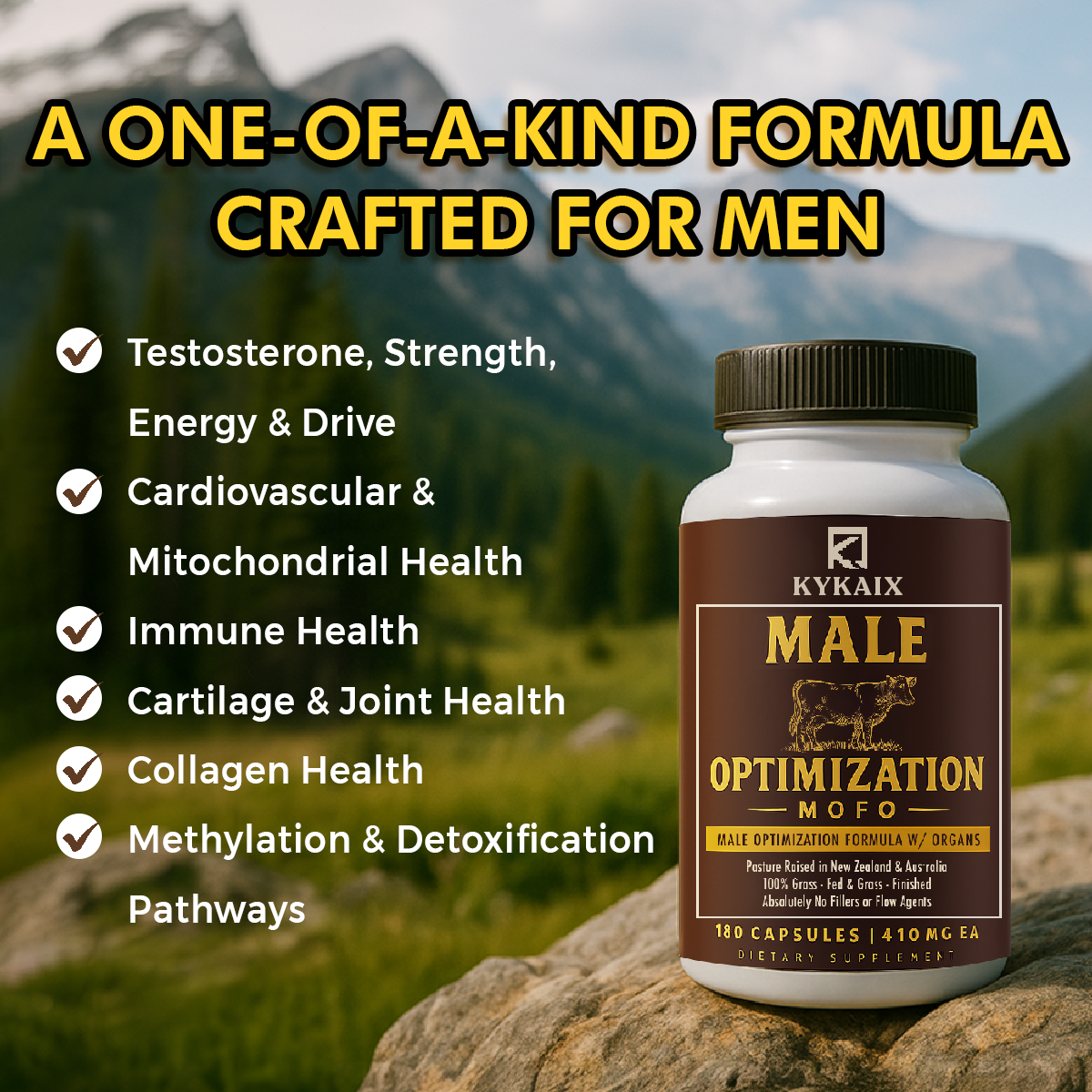 Kylaix® Male Optimization Formula with Grass Fed Beef Organs